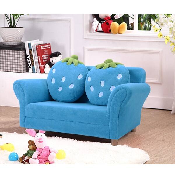 Shop Costway Kids Sofa Strawberry Armrest Chair Lounge Couch W 2