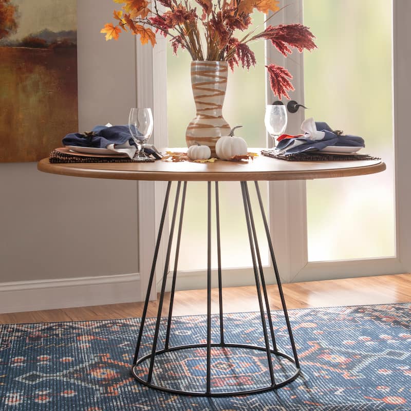 Saloma Round Dining Table - Black