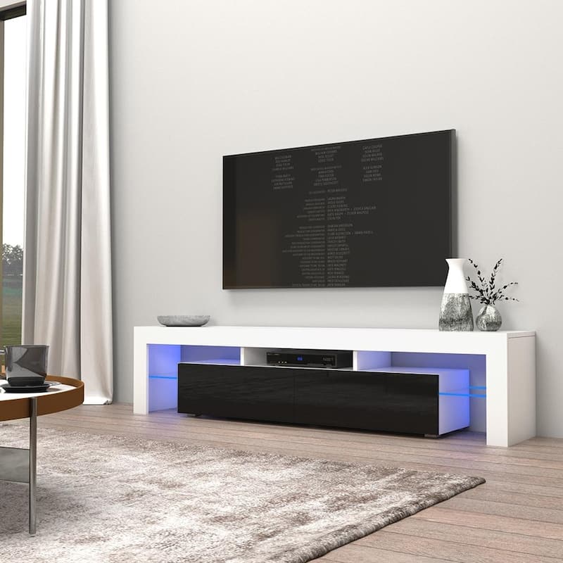 Milano 200 Modern 79-inch TV Stand with 16 Color LEDs