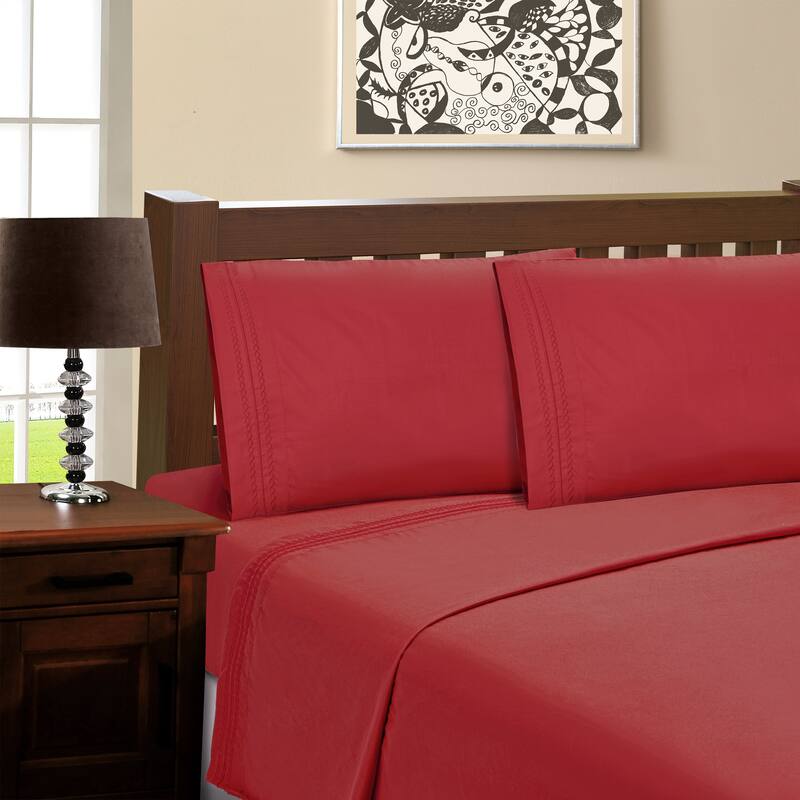 Superior Brushed Microfiber Solid Deep Pocket Sheet Set