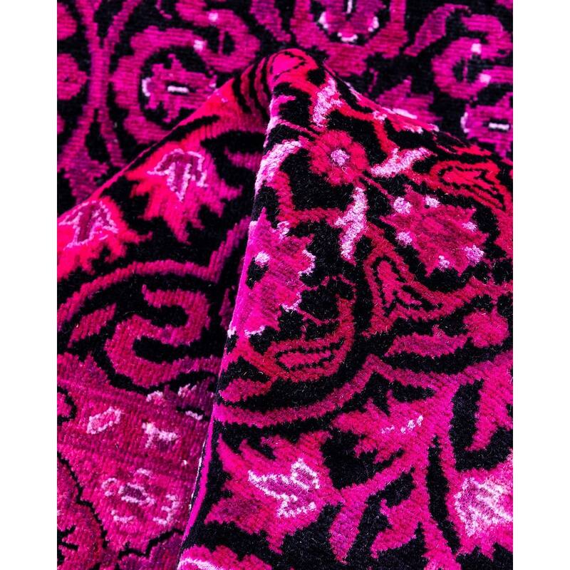 Contemporary Overdyed Wool Hand Knotted Runner - 2' 6" x 12' 3"