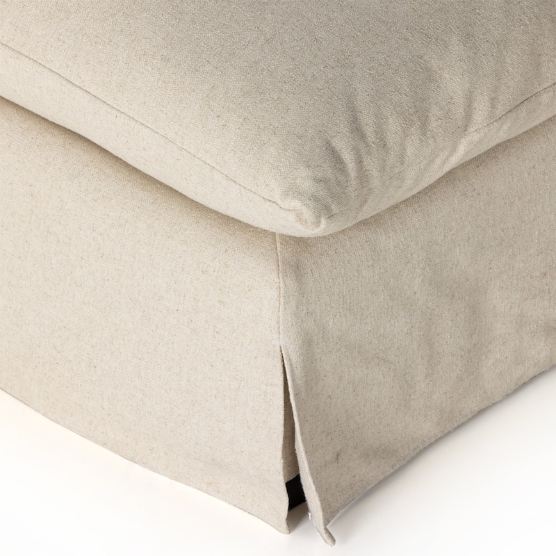 Hugh Slipcover Armless Sofa-74"-Antwerp Natural