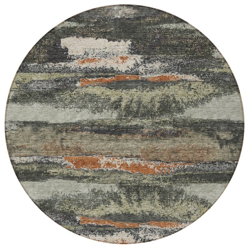HomeRoots Abstract Transitional Rectangle Outdoor Rug