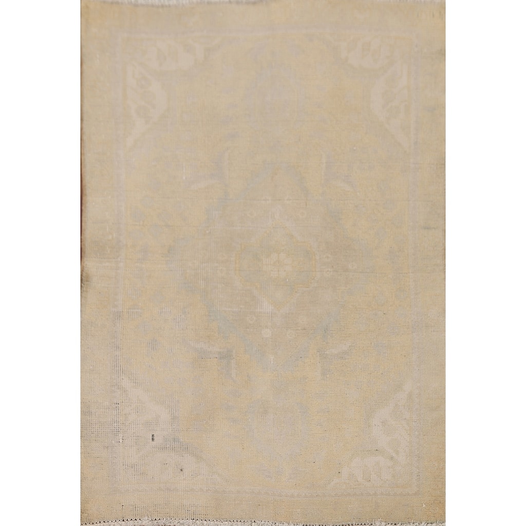 Hand Knotted Oriental 100% Wool Carpet Traditional Floral Peach Tabriz Area Rug - 4' 6'' X 3' 0''