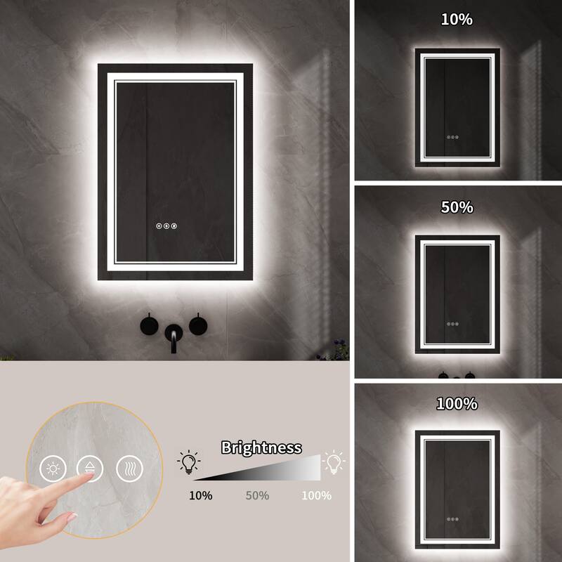 Modland Small Size LED Bathroom Mirror Back & Front Lighted Anti-Fog