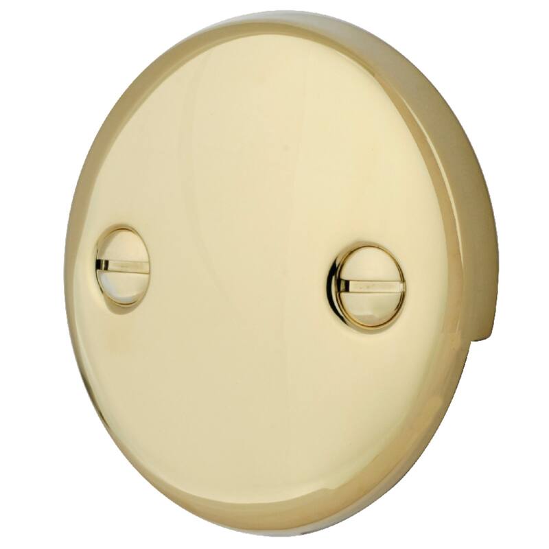 Made To Match Bathtub Overflow Plate - Polished Brass