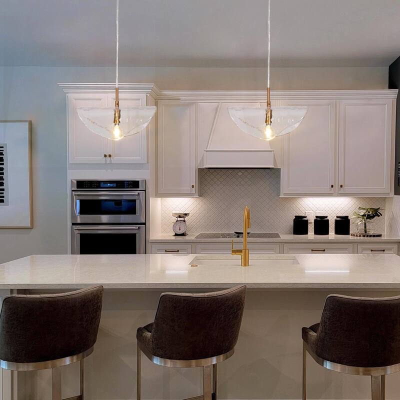 Ailly Modern Glam Glass Butterfly Pendant Ceiling Lights Kitchen Island Dining Room Bedroom Dimmable