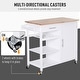 preview thumbnail 7 of 7, HOMCOM 4-Tier Rolling Kitchen Island Utility Trolley Serving Cart Kitchen Storage Cart w/ Butcher Block Countertop