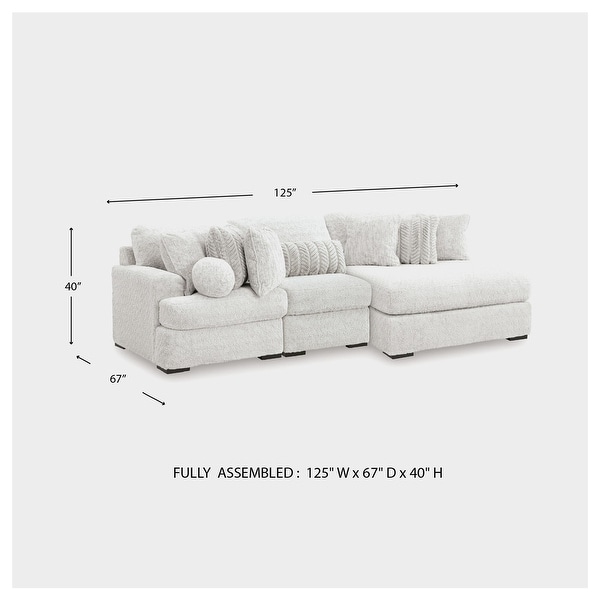 Signature Design by Ashley Snodoodle Gray 3-Piece Sectional with