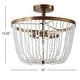 preview thumbnail 7 of 6, Gabrielle 15" Stone/Metal LED Flush Mount, Antique Gold / White by JONATHAN Y