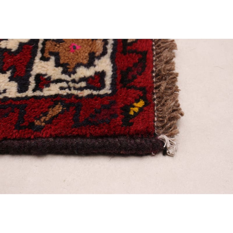 ECARPETGALLERY Hand-knotted Royal Baluch Red Wool Rug - 3'0 x 6'0