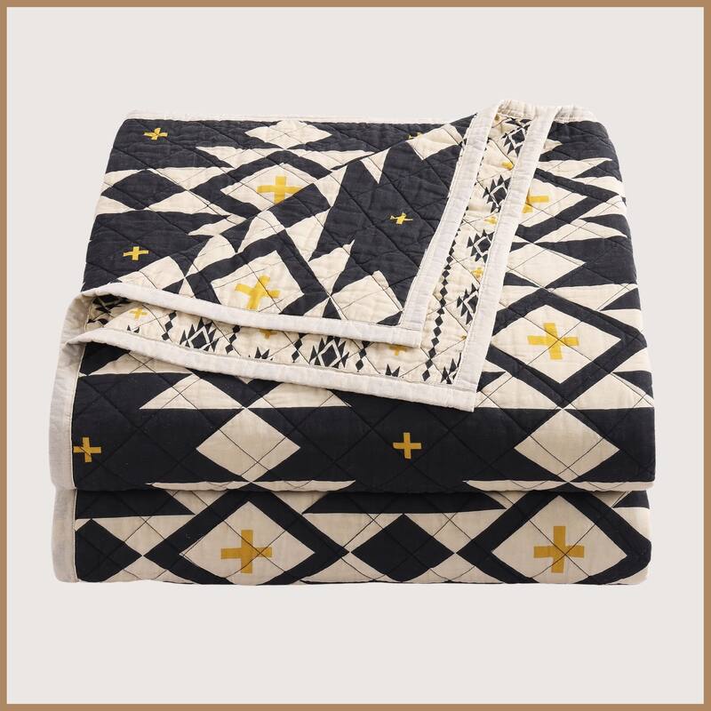 Paseo Road High Desert Aztec Southwestern Rustic Bedding 3 Piece Quilt Set