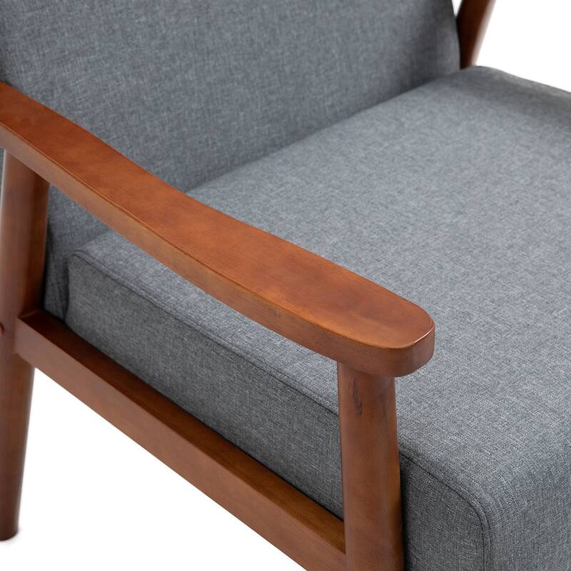 Mid-century Modern Solid Wood Armchair
