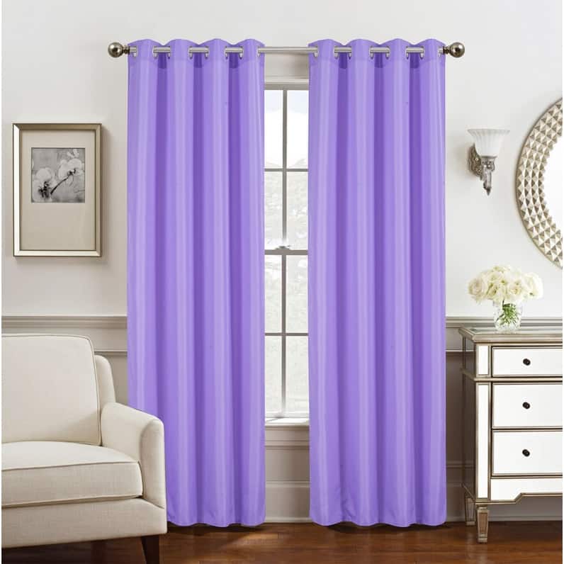 Gilbert Solid Single Grommet Curtain Panel 84" - (1x) 54 x 84 in. - Lilac