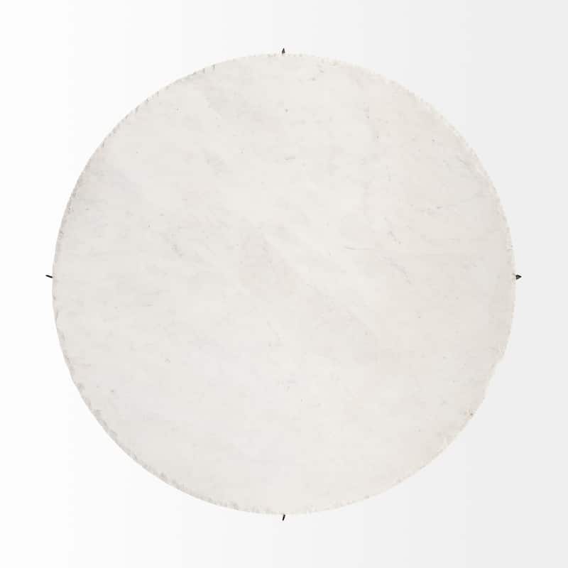 Reinhold Round Marble Top w/ Metal Base Coffee Table