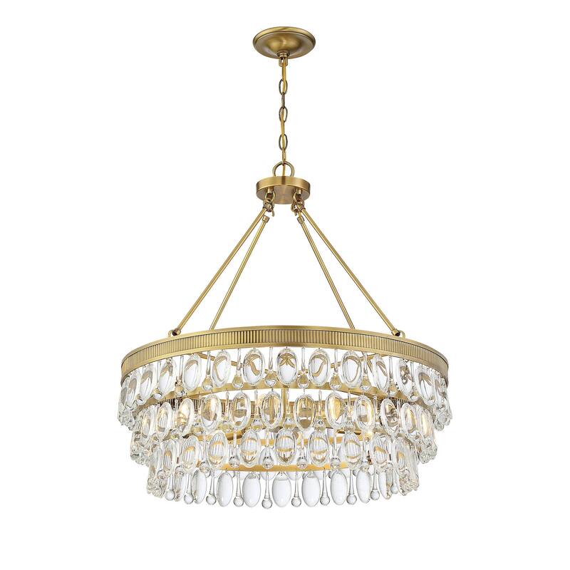 Windham 6-Light Pendant in Warm Brass