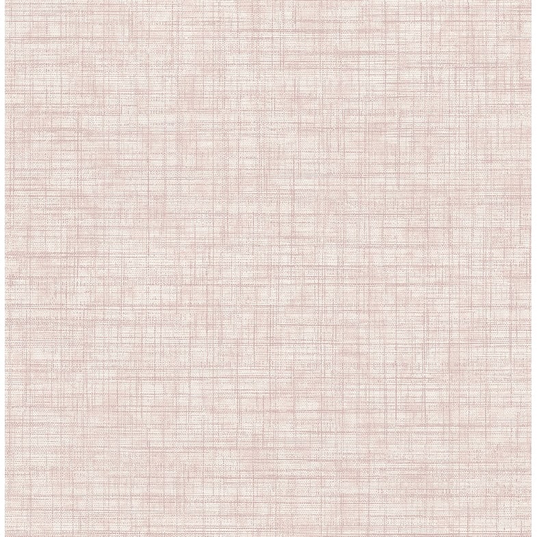 Brewster Tuckernuck Rose Linen Wallpaper - 20.5in x 396in x 0.025in