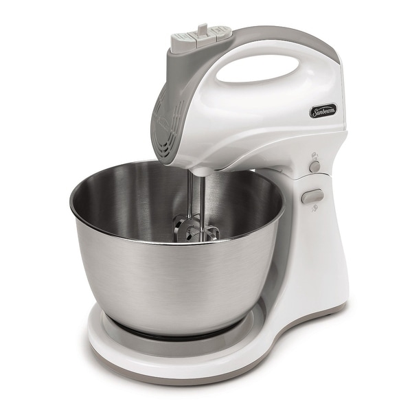 Sunbeam Mixmaster FPSBHS0301 Hand & Stand Mixer, 250 Watt, 5 Speed, White
