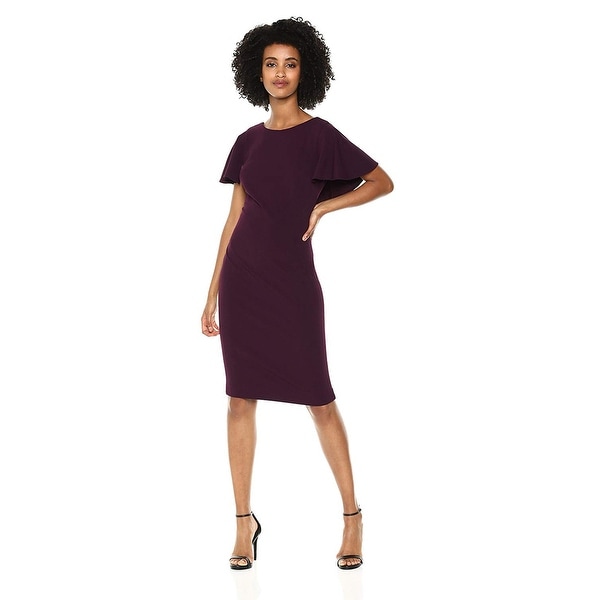 aubergine calvin klein dress