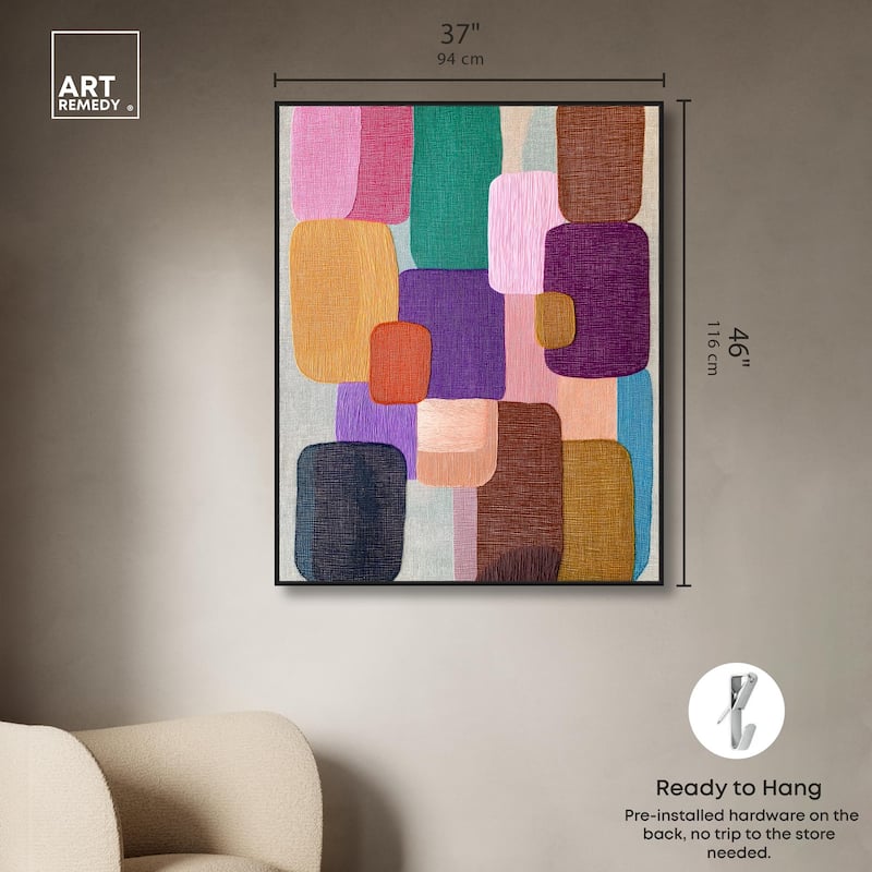 Color Block Cadence I Canvas by Art Remedy