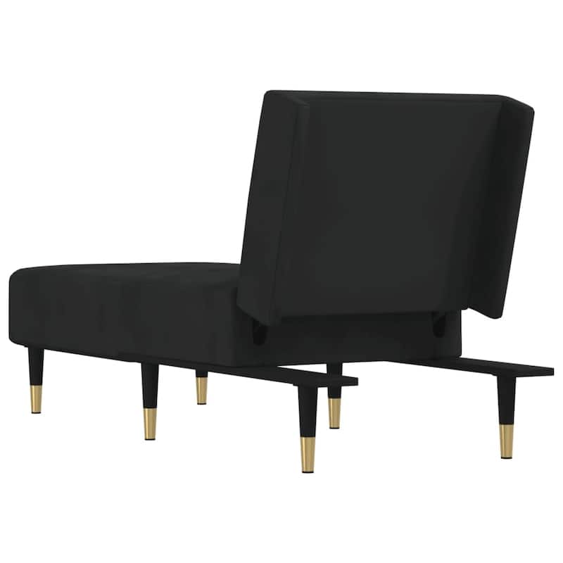 vidaXL Chaise Longue Dark Gray Velvet - 21.7" x 55.1" x 27.6"