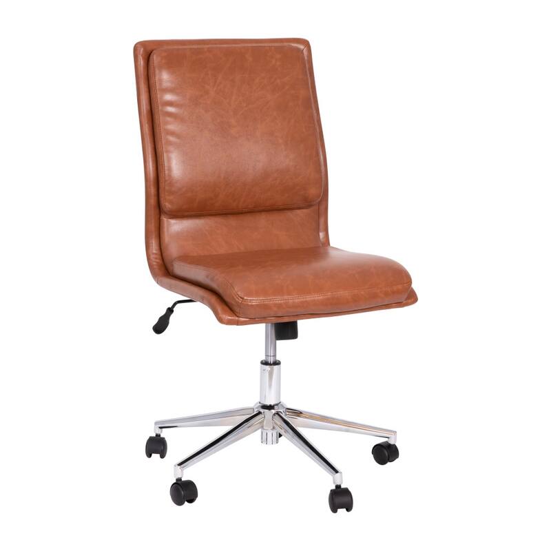 Mid-Back Armless Office Task Chair with Metal 5-Star Base