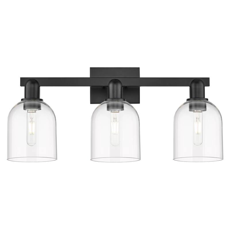 Innovations Lighting Endless Possibilities Arcadia - Bella - 3 Light 25" Bath Vanity Light - Clear/Matte Black
