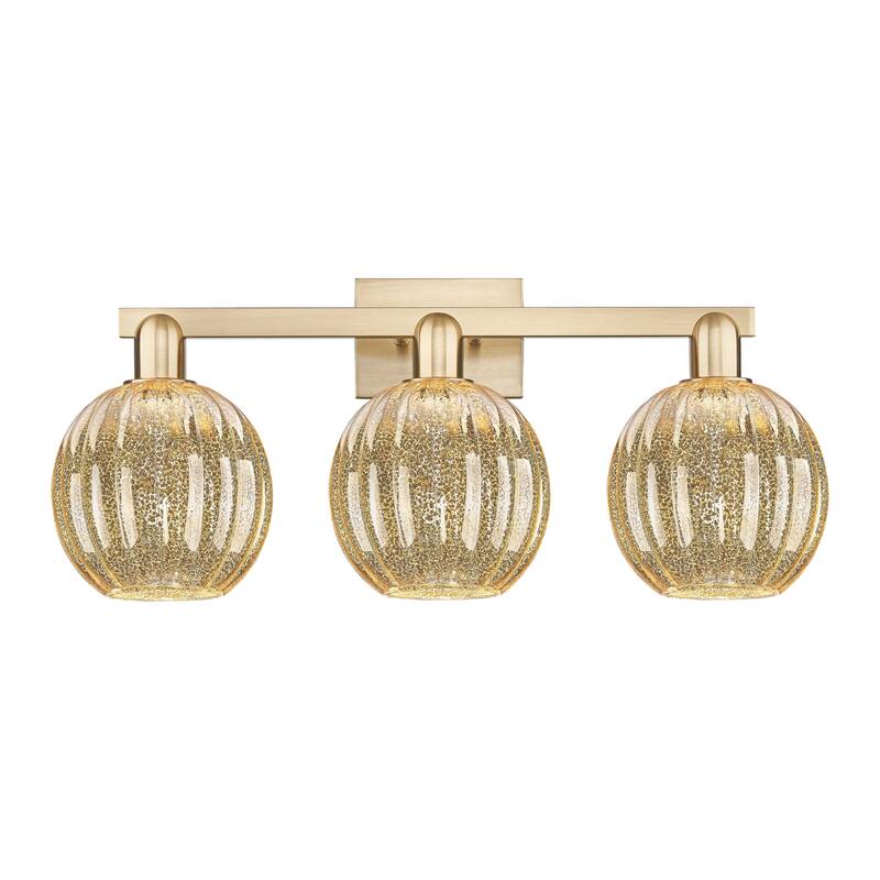 Innovations Lighting Downtown Urban - Preston - 3 Light 26" Globe Shade Bath Vanity Light