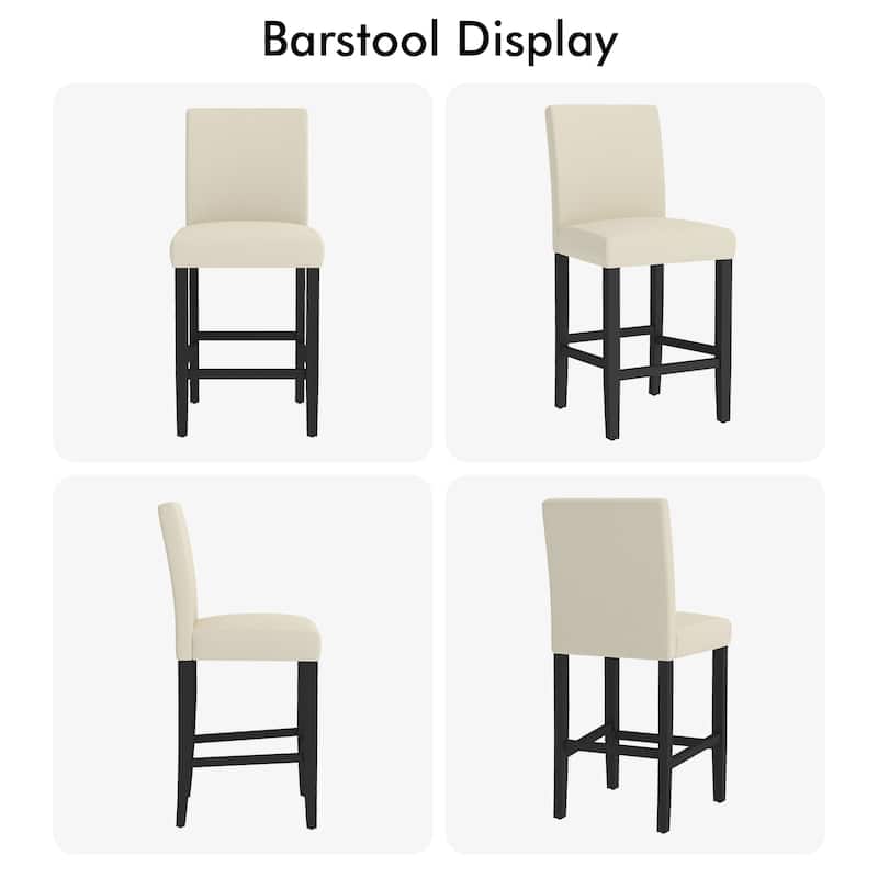 24 Inches Counter Height Bar Stools with Back Set of 2