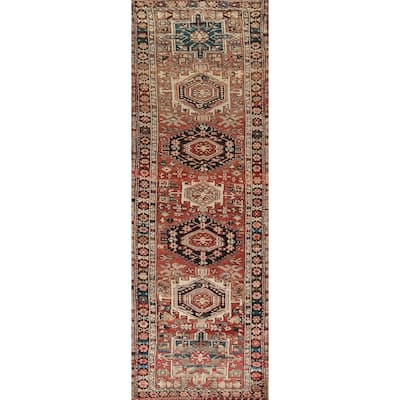 Tribal Gharajeh Vintage Persian Runner Rug Handmade Wool Carpet - 2'8" x 10'0"