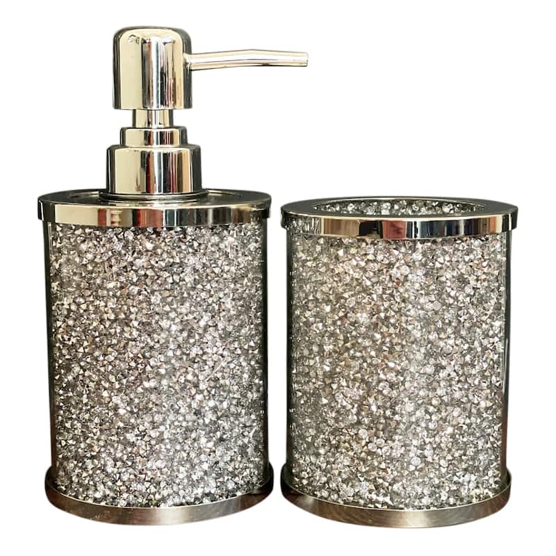 Ambrose Exquisite 2 Piece Soap Dispenser and Toothbrush Holder in Gift Box