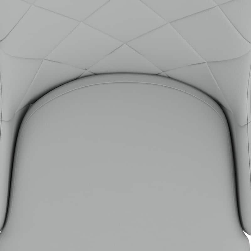 Contemporary Faux Leather and Metal Dining Chair, Set of 4