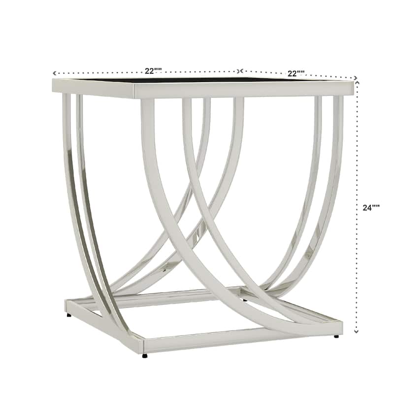 Anson Steel Arch Curved Sculptural Modern End Table by iNSPIRE Q Bold