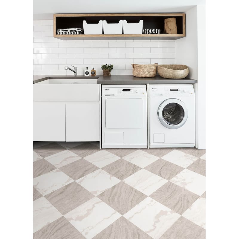 Chris Loves Julia x FloorPops Bonneville Beige Peel and Stick Floor Tiles