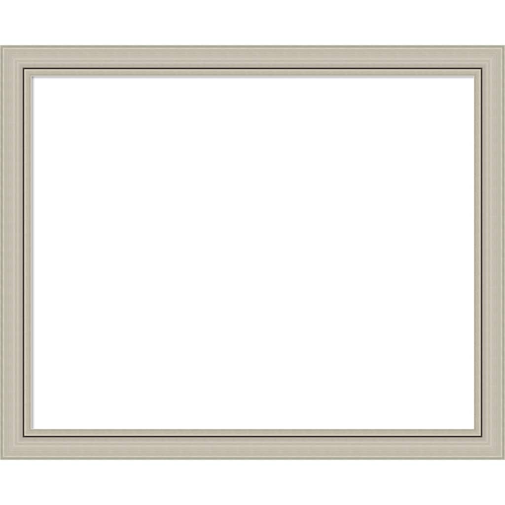 Amanti Art Romano Silver Narrow Framed Dry Erase Magnetic Board