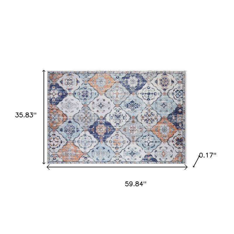 HomeRoots Patchwork Traditional Rectangle Area Rug
