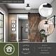 preview thumbnail 2 of 10, Collins Black Farmhouse Outdoor Flush Mount Ceiling Light Clear Schoolhouse Glass - 10-in. W x 10.5-in. H x 10-in. D