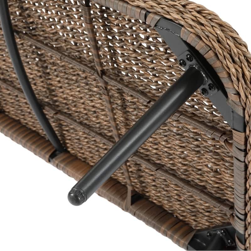 4-Person Outdoor Wicker Patio Conversation Seating Set with Coffee Table, Weather-Resistant Cushions