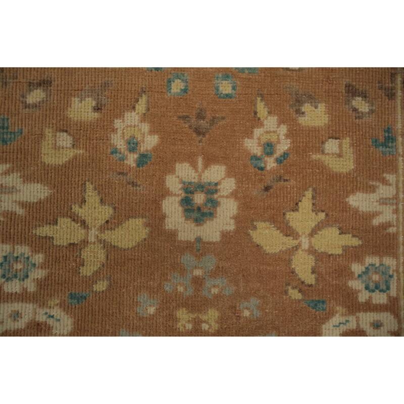 Hand Knotted Oriental 100% Wool Carpet Traditional All-Over Brown Ziegler Area Rug - 3' 1'' X 2' 1''