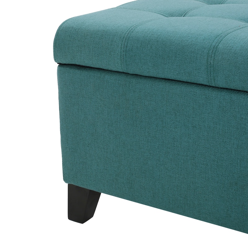 Mission Tufted Fabric Storage Ottoman Bench by Christopher Knight Home