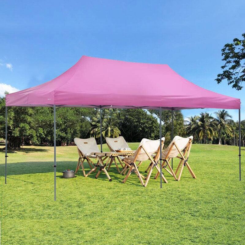 Zenova 10x20 ft Pop up Canopy Tent, Party Tent Heavy Duty Instant Shelters - 10*20 - Pink