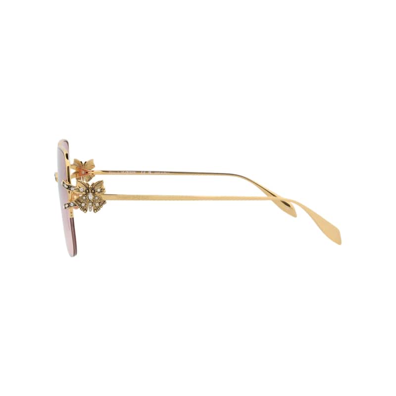 Alexander McQueen Square-Frame Metal Sunglasses - NS
