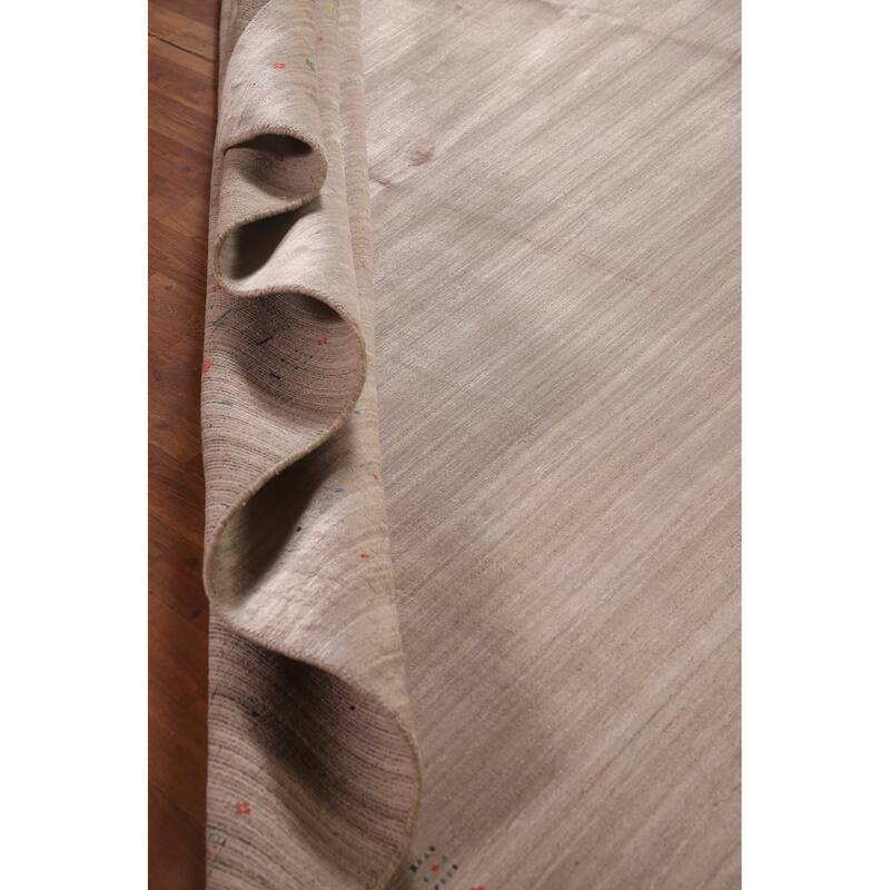 Gabbeh Oriental Area Rug Handmade Tribal Bedroom Silk Carpet - 7'9"x 9'7"