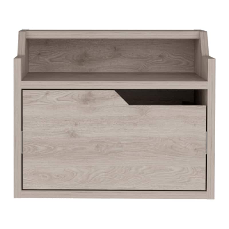 Floating Nightstand Chester, Bedroom, Light Gray，for Living Room,and Dining Room - Light Gray