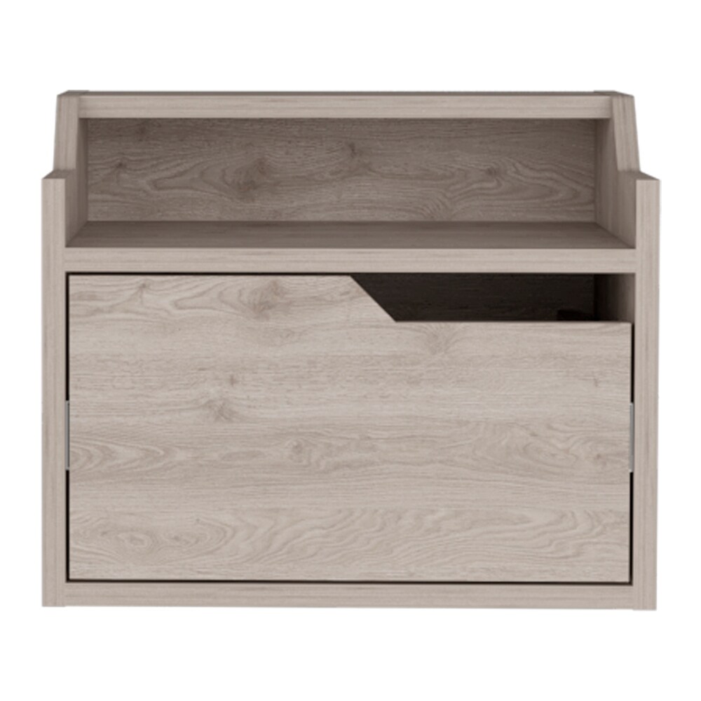 Floating Nightstand Chester, Bedroom, Light Gray，for Living Room,and Dining Room