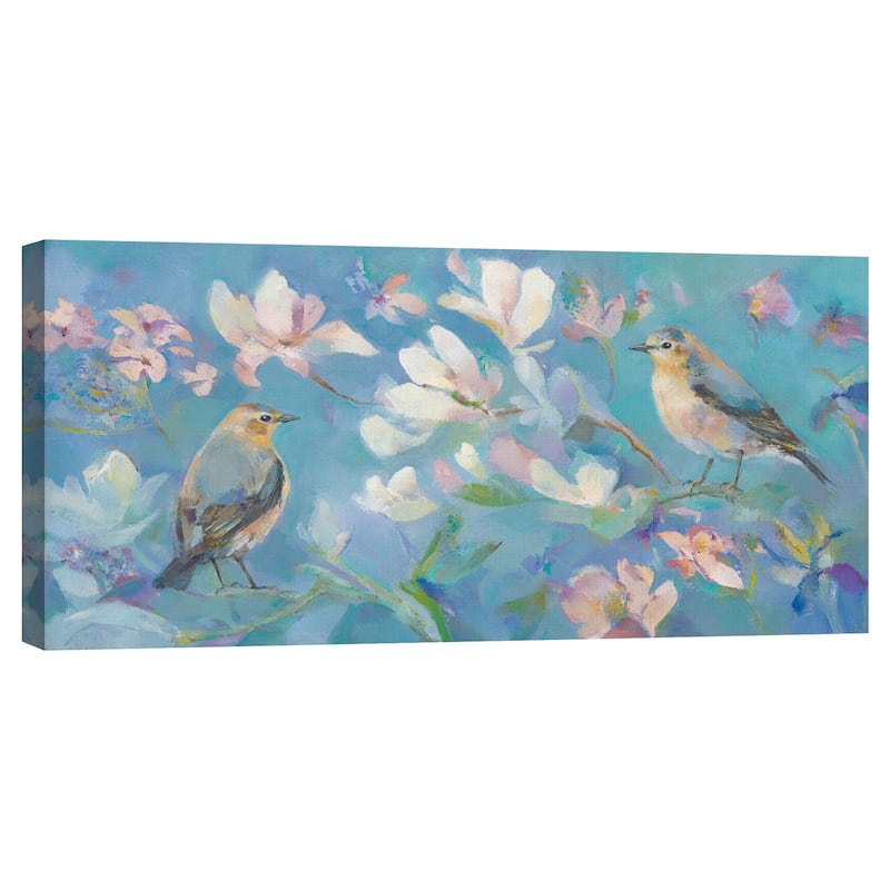 Birds in Magnolia Canvas Art Print