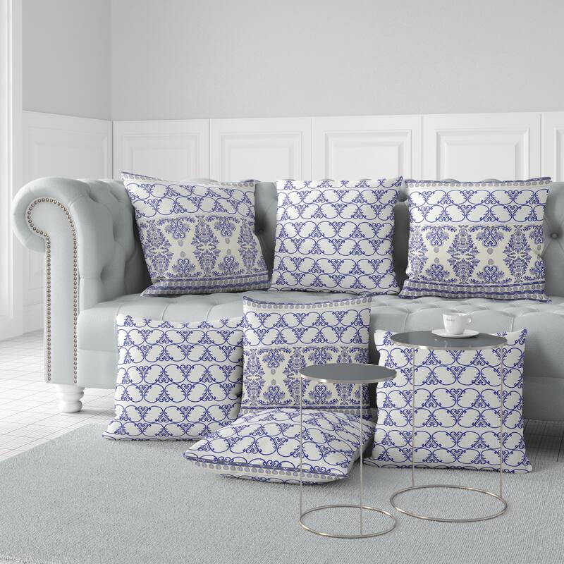 Amrita Sen Floral Fusion Indoor Outdoor Pillow with Zip