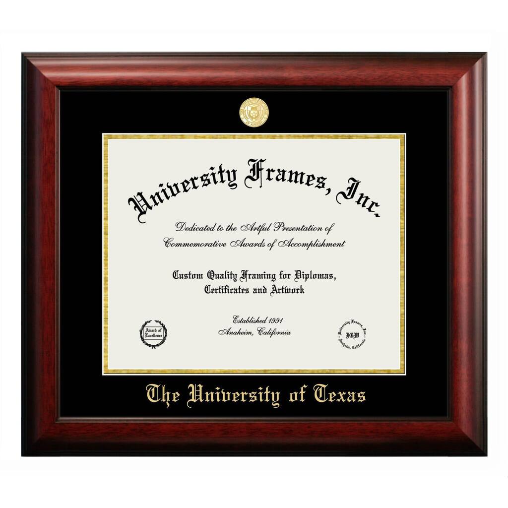 University of Texas, Austin 14w x 11h Gold Embossed Diploma Frame ...