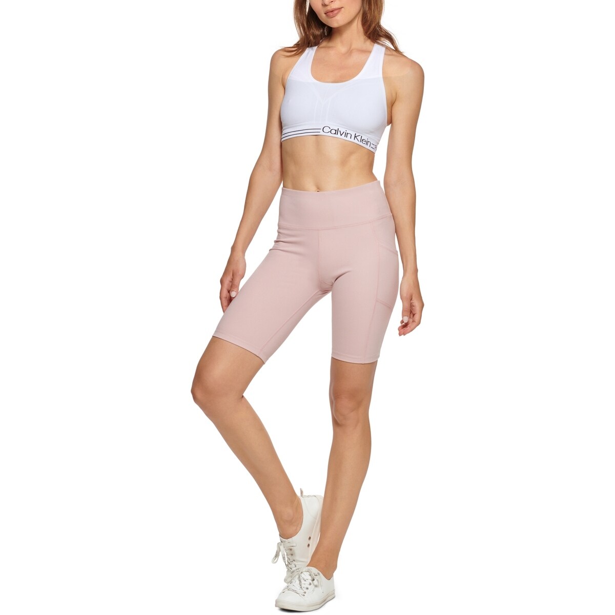 Calvin Klein Women's Embrace Bike Shorts Pink Size X-Large Bed