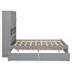 preview thumbnail 7 of 16, Full Size Platform Bed with Storage Headboard and 4 Drawers